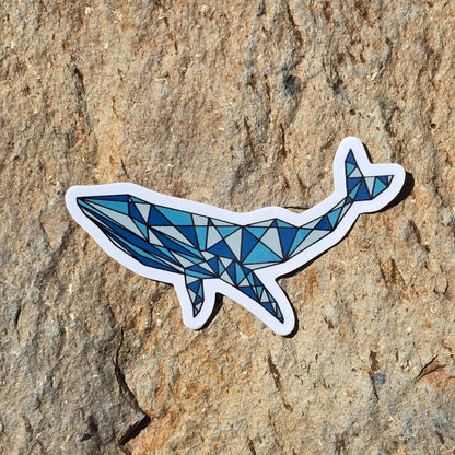 Geometric Whale Sticker