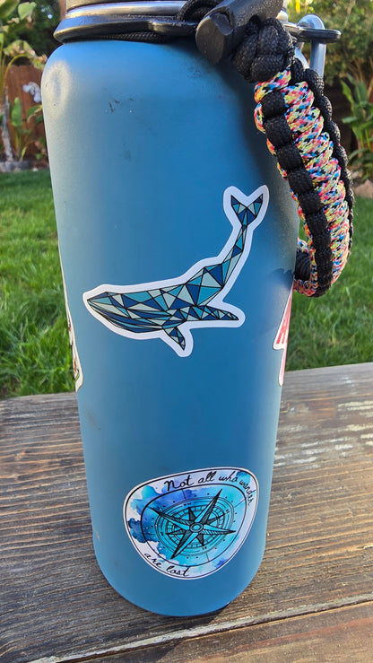 Geometric Whale Sticker